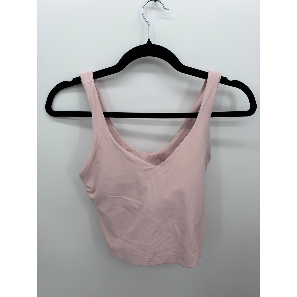 Lululemon Align Tank Top Pink Nulu Fabric Built-in Bra Size 4 LW1DUDS